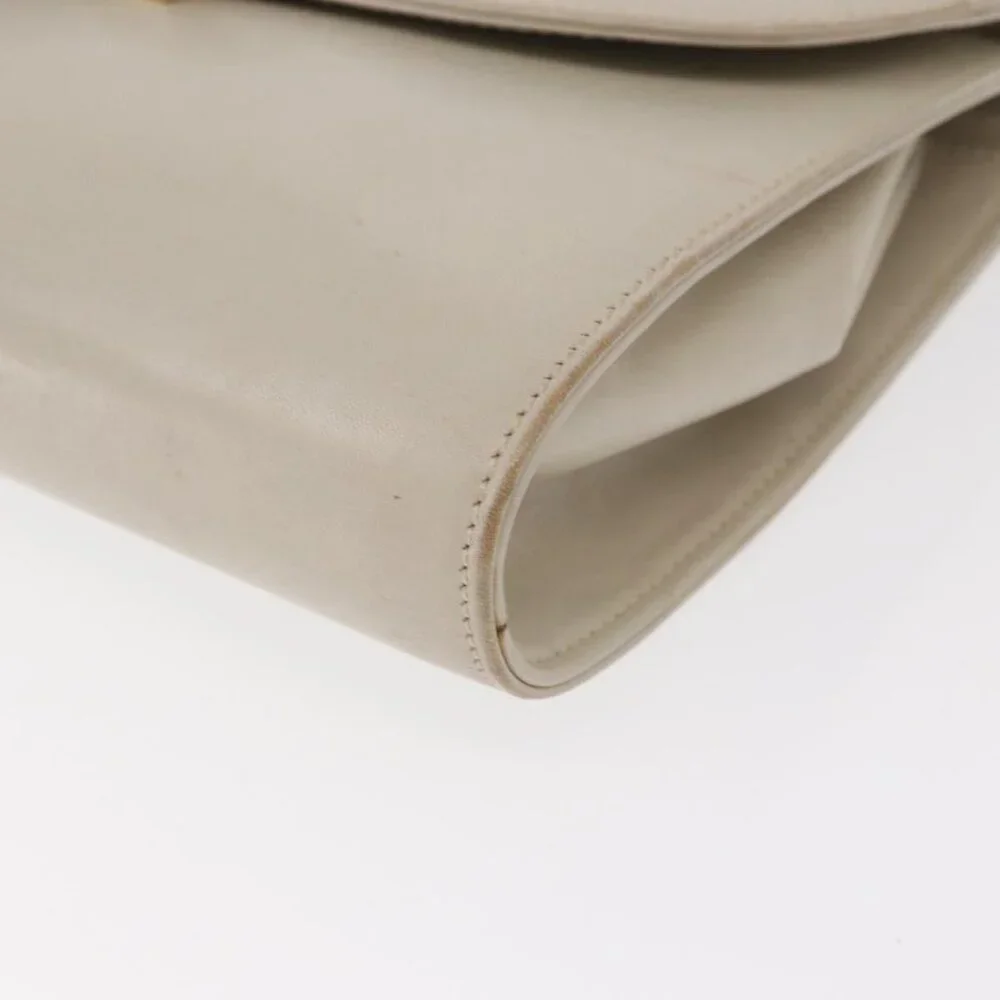 Authentic CELINE Shoulder Bag Leather Ivory Gold - Picture 7 of 16